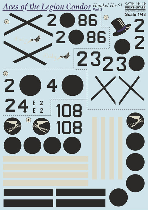 Print Scale 48-119 1/48 Aces of Legion Condor Part 2