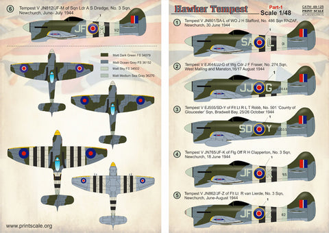 Print Scale 48-125 1/48 Hawker Tempest Part 1