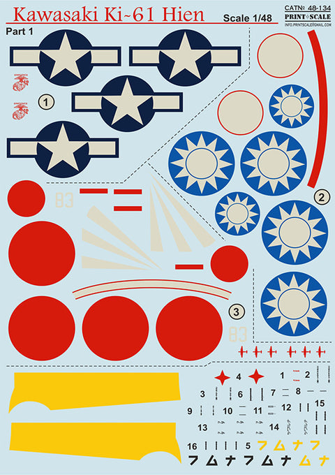 Print Scale 48-134 1/48 Kawasaki Ki-61 Hien Part 1