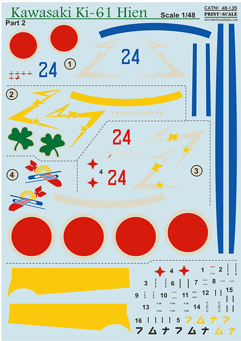 Print Scale 48-135 1/48 Kawasaki Ki-61 Hien Part 2