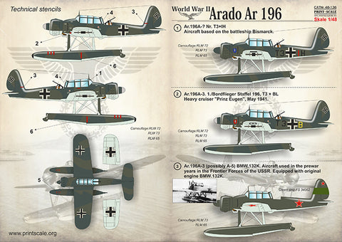 Print Scale 48-136 1/48 Arado Ar-196