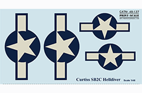 Print Scale 48-137 1/48 Curtiss SB2C Helldiver The complete set 1,5 leaf