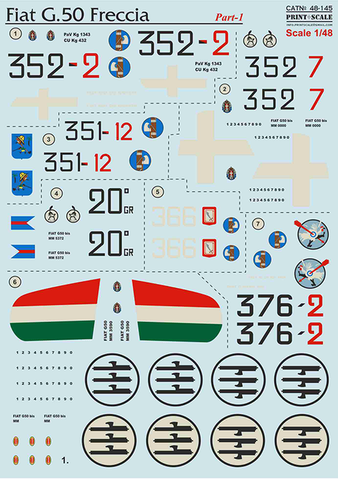 Print Scale 48-145 1/48 Fiat G-50 Part 1