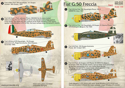 Print Scale 48-145 1/48 Fiat G-50 Part 1