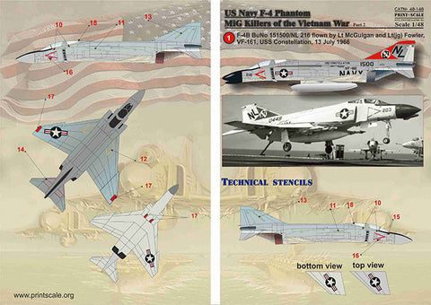 Print Scale 48-148 1/48 US NAVY F-4 Phantom in Viet Nam War Part 2