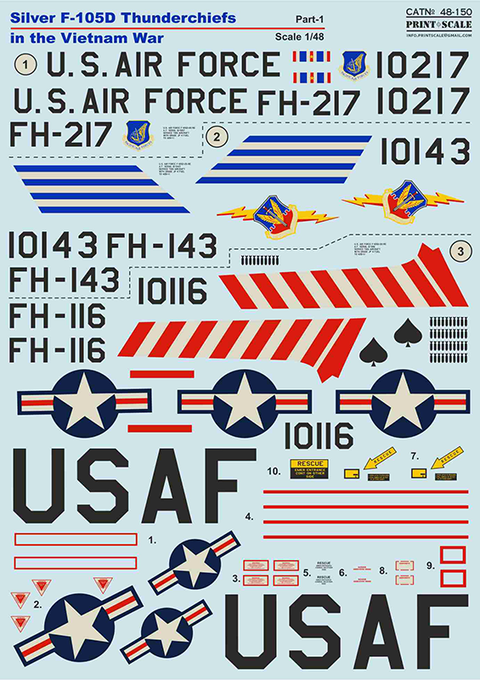 Print Scale 48-150 1/48 Silver F-105D in Viet Nam War Part 1