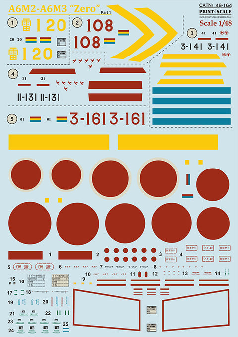 Print Scale 48-164 1/48 Mitsubishi Zero A6M2 - A6M3 Part 1