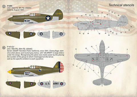 Print Scale 48-168 1/48 Curtiss P-40 C, CU. Part 1