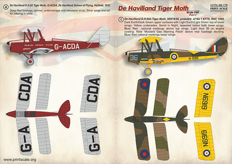 Print Scale 48-179 1/48 De Havilland Tiger Moth Part 1