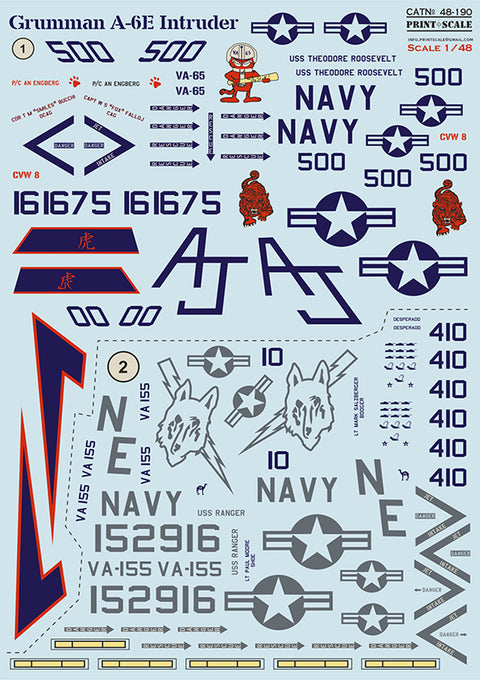 Print Scale 48-190 1/48 Grumman A-6E Intruder