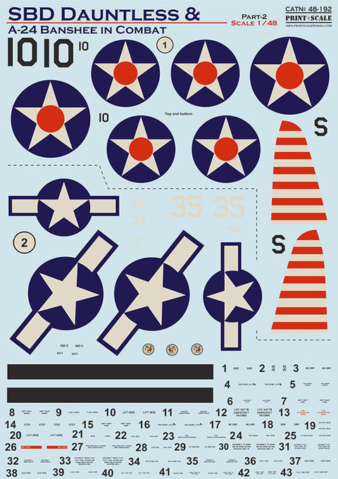 Print Scale 48-192 1/48 SBD Dauntless and A-24 Banshee in combat Part 2