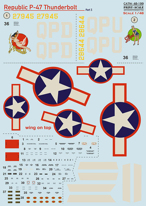 Print Scale 48-199 1/48 Republic P-47 D Part 3