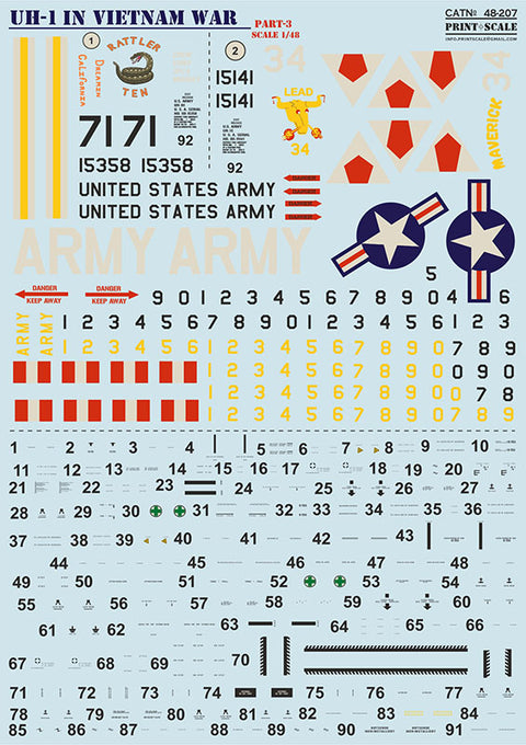 Print Scale 48-207 1/48 UH-1 in Viet Nam War Part 3