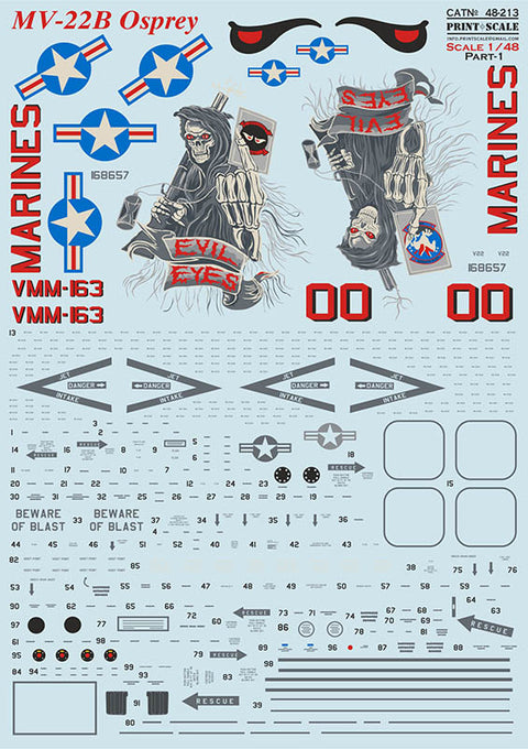 Print Scale 48-213 1/48 MV-22B Osprey Part 1