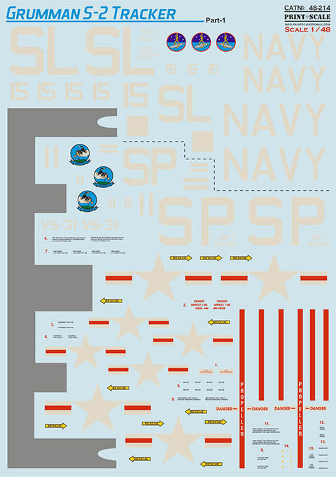 Print Scale 48-214 1/48 Grumman S-2 Tracker Part 1