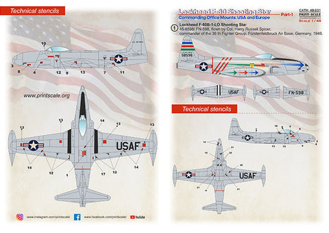 Print Scale 48-231 1/48 Lockheed F-80 Shooting Star. Part 1