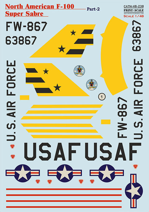 Print Scale 48-238 1/48 F-100 Super Sabre. Part 2