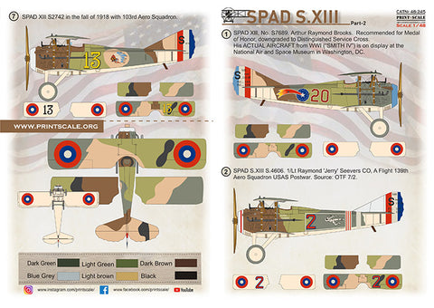 Print Scale 48-245 1/48 SPAD Xlll Part 2