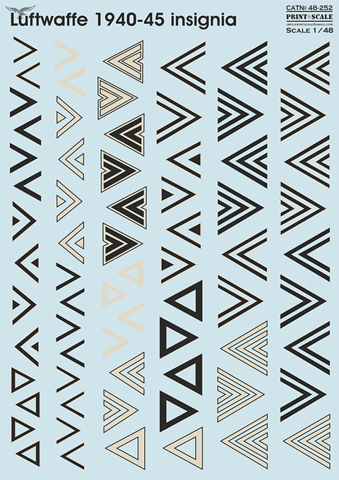 Print Scale 48-252 1/48 Luftwaffe 1940-45 insignia. Winkel. Part 1 - 2c6519c1-d184-4c7e-b3e5-f5725bce05b3
