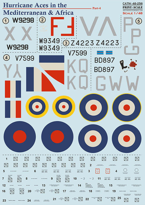 Print Scale 48-256 1/48 Hurricane Aces in the Mediterranean & Africa. Part 4