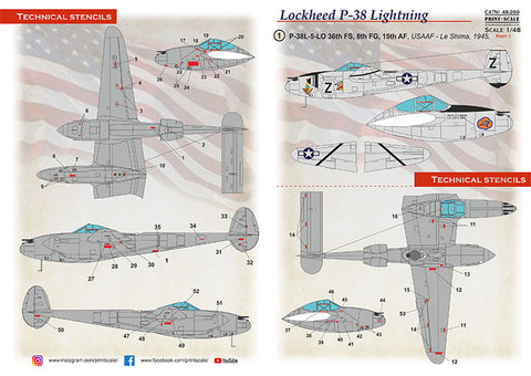 Print Scale 48-260 1/48 P-38 Lightning in Bare Metal Part 1