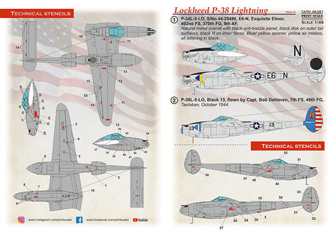 Print Scale 48-261 1/48 P-38 Lightning in Bare Metal Part 2