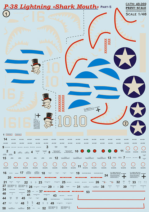 Print Scale 48-269 1/48 P-38 Lightning ?Shark Mouth? Part 5