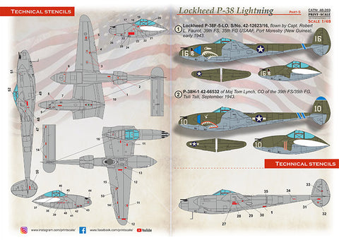 Print Scale 48-269 1/48 P-38 Lightning ?Shark Mouth? Part 5