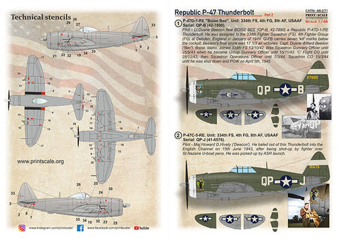 Print Scale 48-271 1/48 Republic P-47 Thunderbolt Part 2