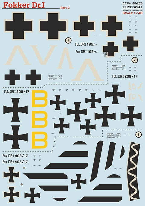 Print Scale 48-278 1/48 Fokker Dr I Part 2