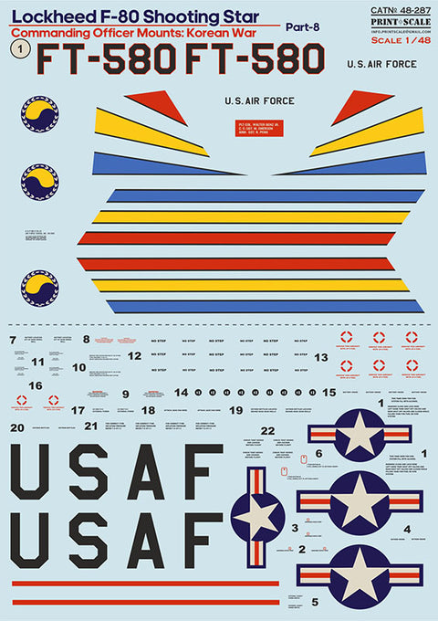 Print Scale 48-287 1/48 Lockheed F-80 Shooting Star Part 8