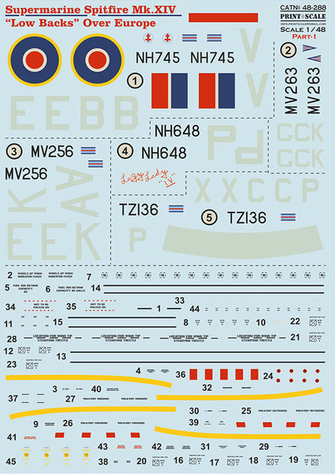 Print Scale 48-288 1/48 Supermarine Spitfire Mk.V (Low Backs) Part 1 Scale 1/48 The complete set 1,5 leaf - 05b972a4-5efb-4b16-a21d-482fa94359a3