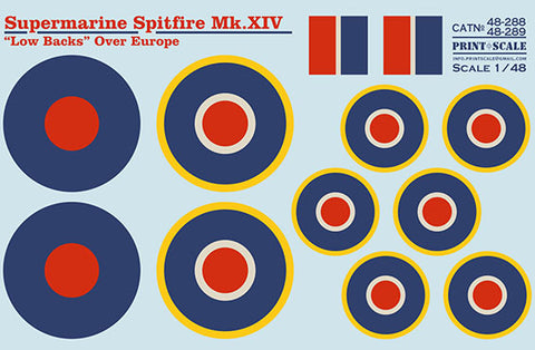 Print Scale 48-288 1/48 Supermarine Spitfire Mk.V (Low Backs) Part 1 Scale 1/48 The complete set 1,5 leaf