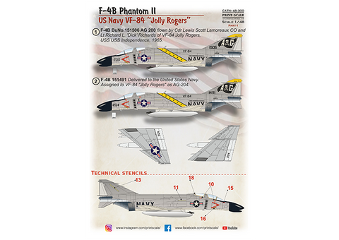Print Scale 48-300 1/48 F-4B Phantom II US NAVY VF-84 "Jolly Rogers" - 2_25fe4d50-9c94-40a5-9155-3666493a579e