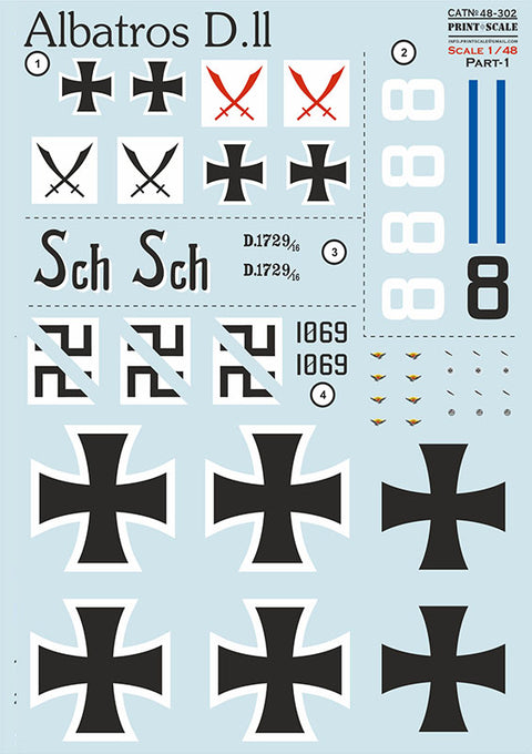 Print Scale 48-302 1/48 Albatros II. Part 1.