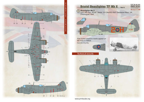 Print Scale 48-305 1/48 Bristol Beaufighter TF Mk.X Part 4 48-305 Scale 1/48