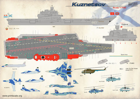 Print Scale 700-001 1/700 Kuznetsov