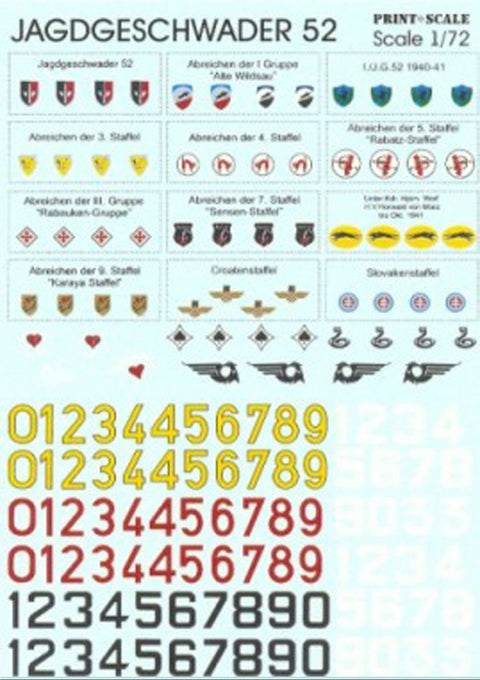Print Scale 72-005 1/72 JAGDGESCHWADER 52