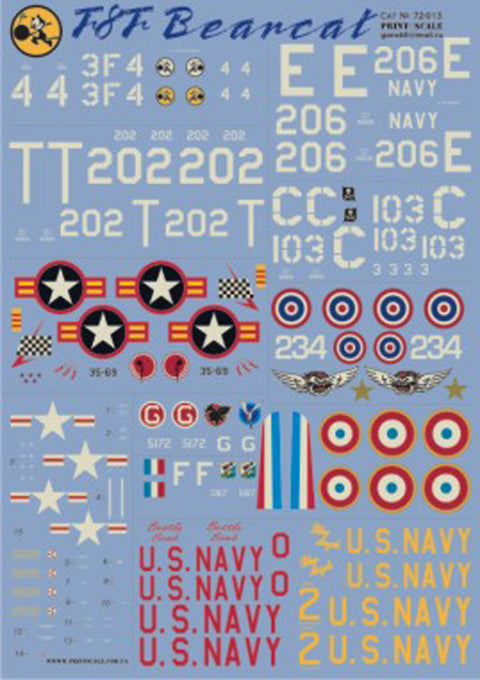 Print Scale 72-013 1/72 F8F Bearcat