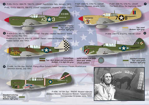Print Scale 72-023 1/72 Curtiss P-40 Kittehawk