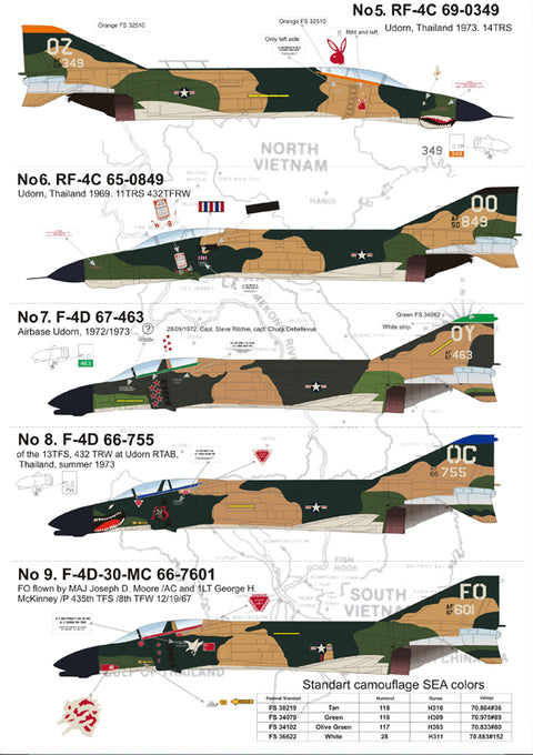 Print Scale 72-029 1/72 McDonnell Douglas F-4 Phantom II USAF Vietnam War Scale 1/72