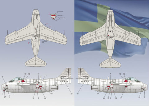 Print Scale 72-038 1/72 SAAB J29 Tunnan