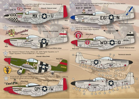 Print Scale 72-039 1/72 P-51 Mustang-D Nose Art & Markings 72-039 1/72