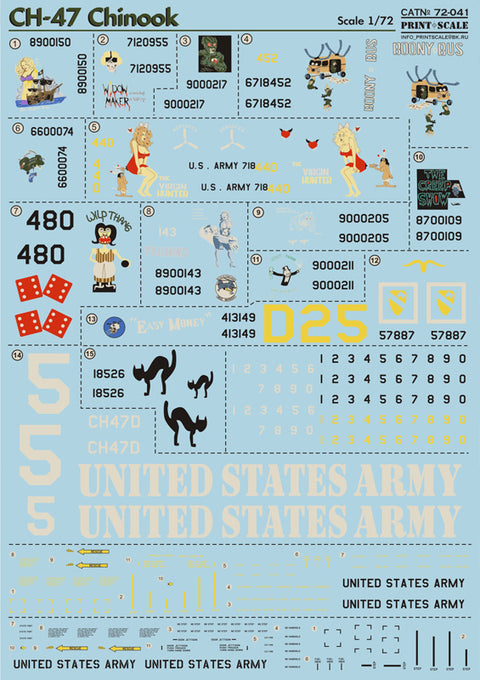 Print Scale 72-041 1/72 CH-47 Chinook