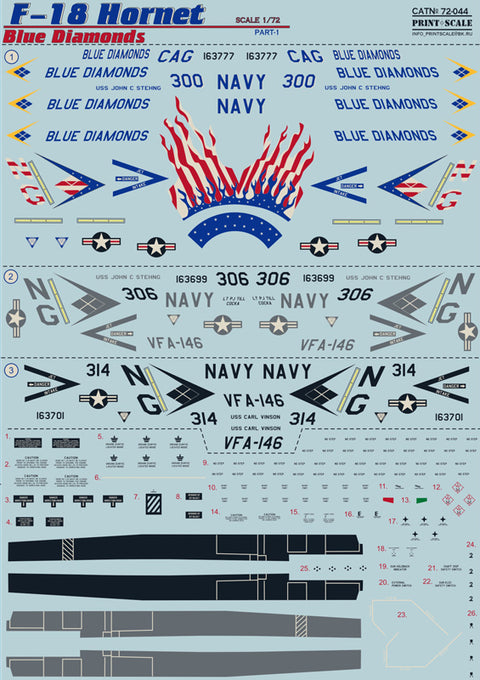 Print Scale 72-044 1/72 F-18 Hornet Part 1