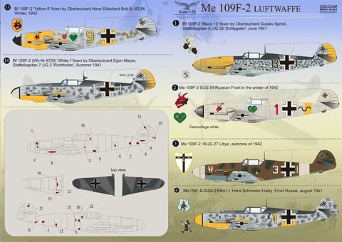 Print Scale 72-048 1/72 Messershmit Me 109 F2