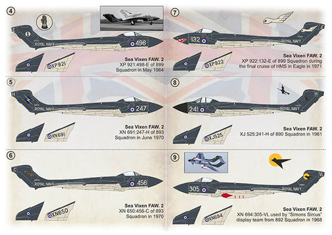 Print Scale 72-050 1/72 SEA VIXEN The complete set 2 leaf.