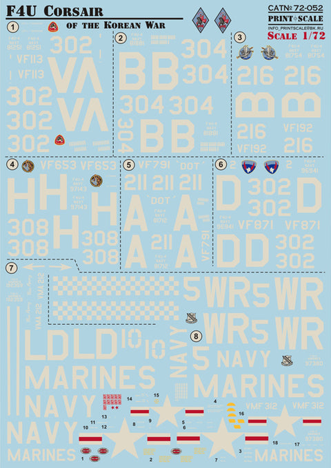 Print Scale 72-052 1/72 F4U Corsair Of The Korean War