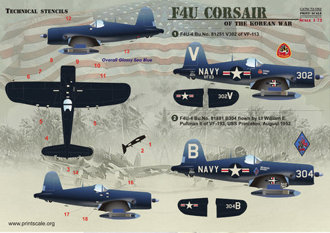 Print Scale 72-052 1/72 F4U Corsair Of The Korean War