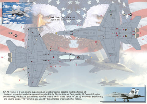 Print Scale 72-053 1/72 F-18 Hornet Part 3 Lancers The complete set 1,5 leaf
